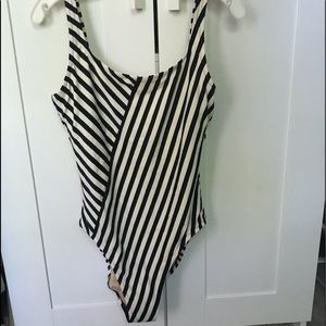 J. Crew Striped One Piece Swim Suit
